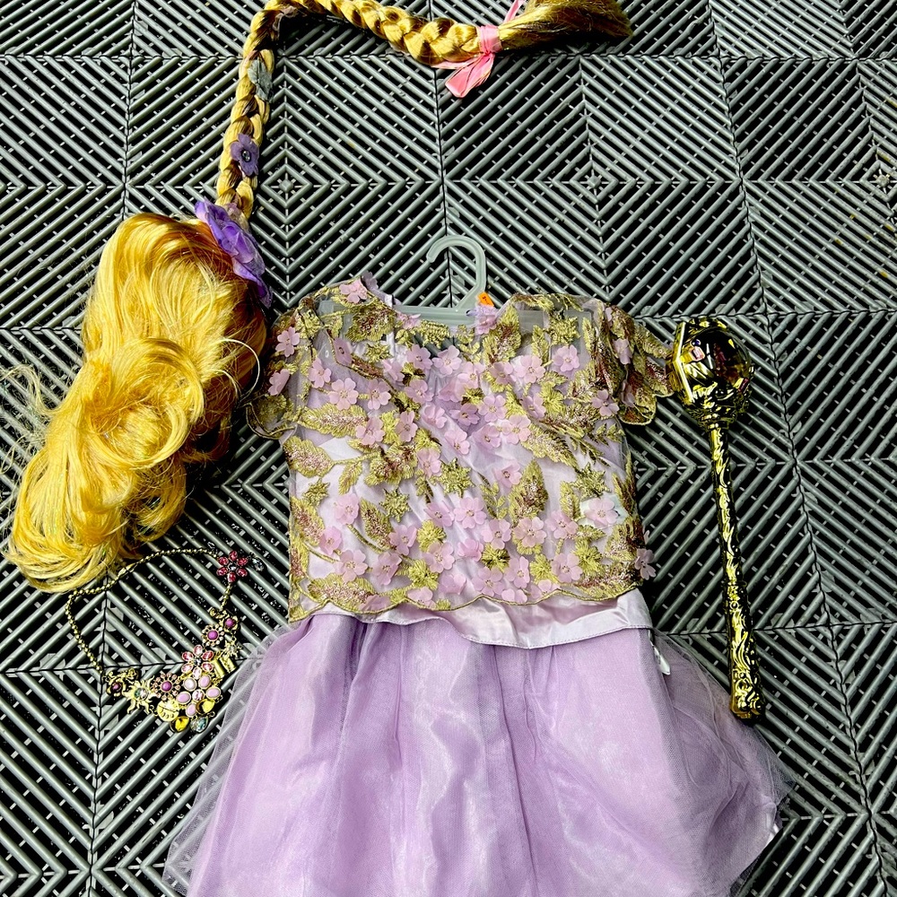 Rapunzel Girls Princess Dress with Accessories
